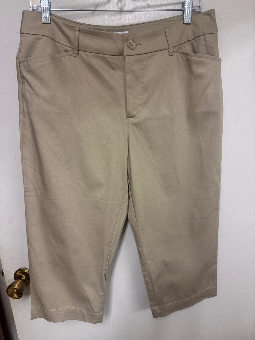 St. John's Bay Tan Flat-FrontShorts